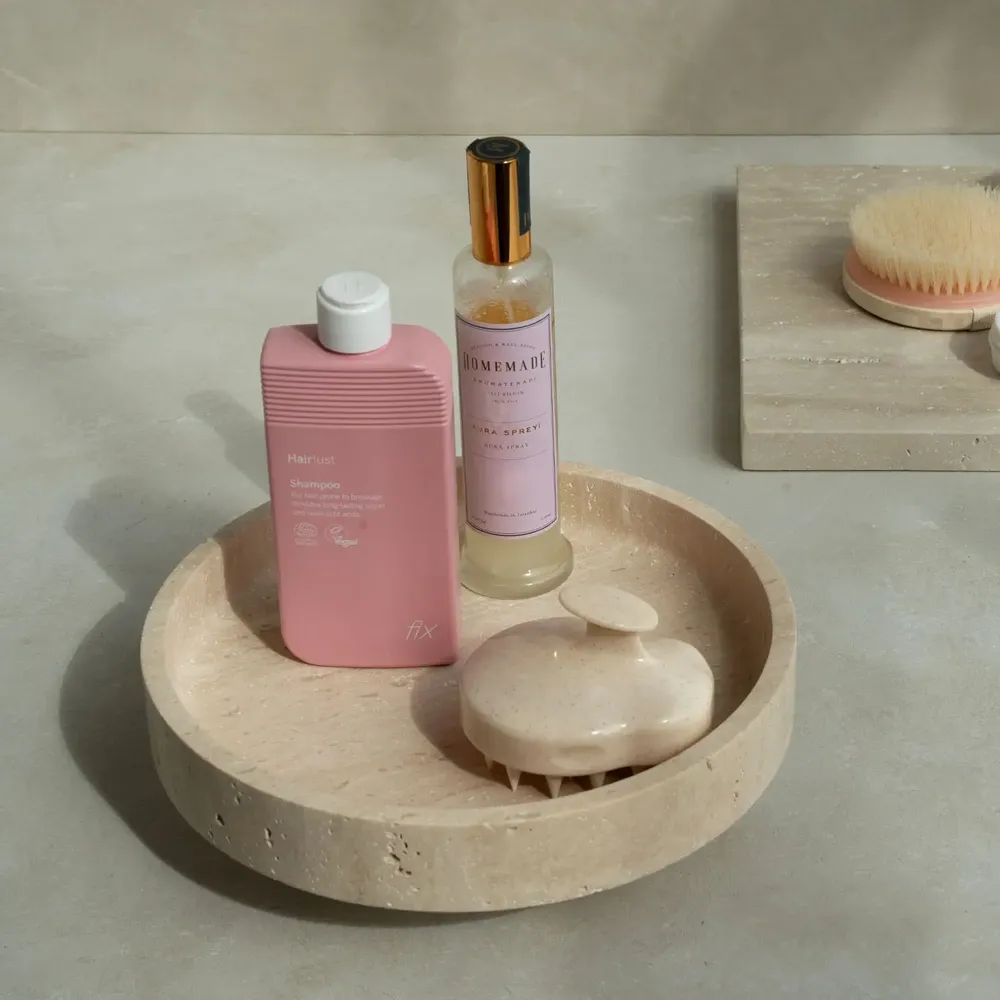 Platter and bowls - 'CYCLO' TRAVERTINE BOWL - KIWANO CONCEPT