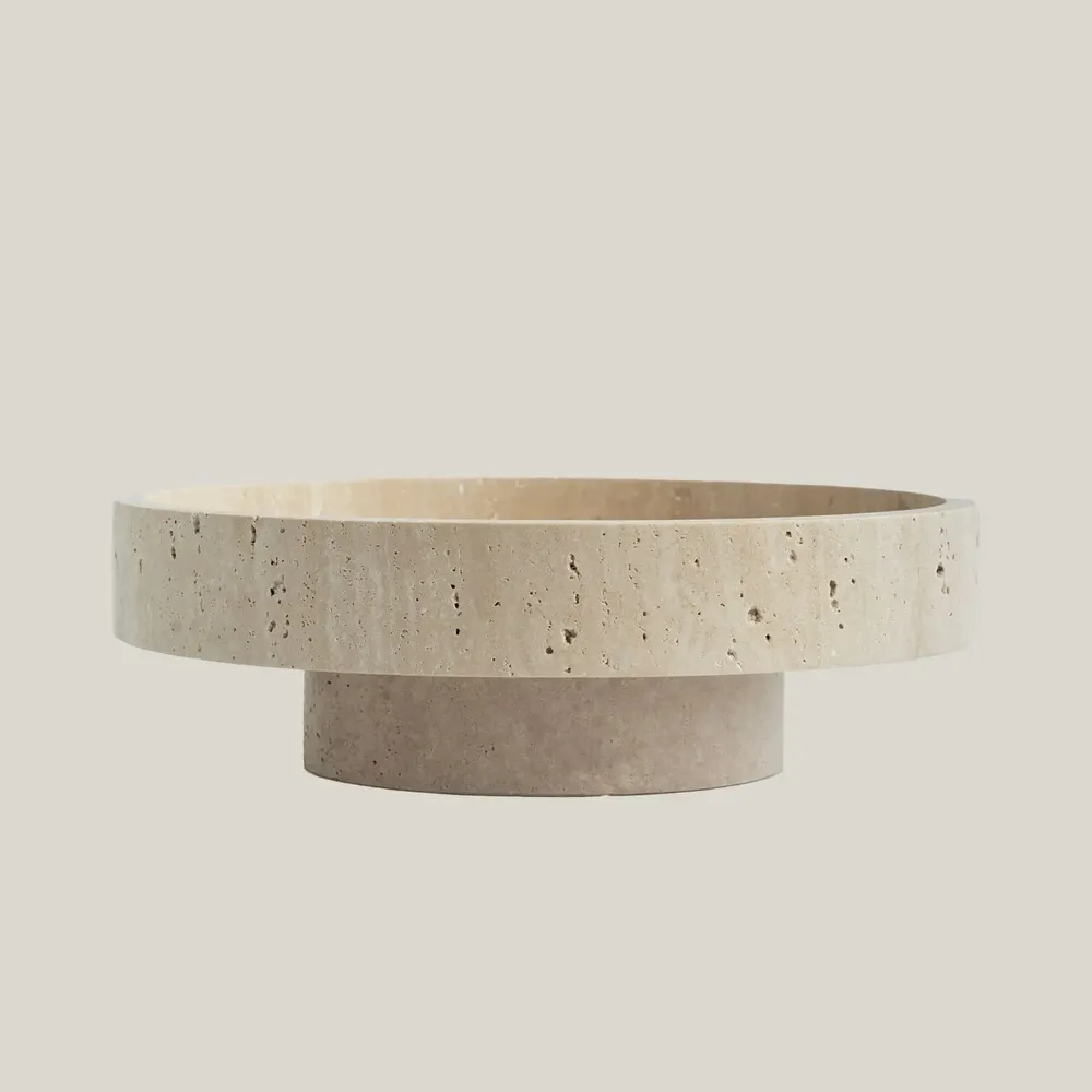 Platter and bowls - 'CYCLO' TRAVERTINE BOWL - KIWANO CONCEPT