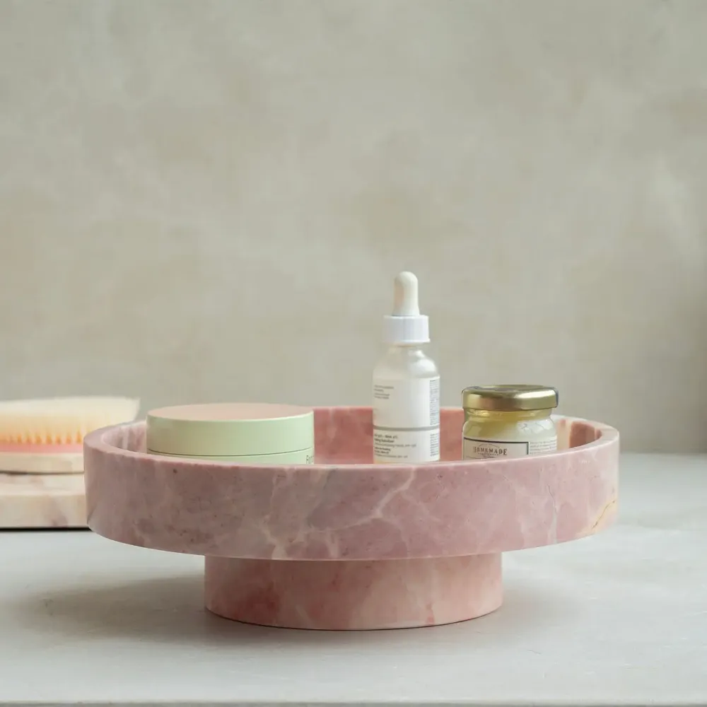 Platter and bowls - 'CYCLO' PINK MARBLE BOWL - KIWANO CONCEPT
