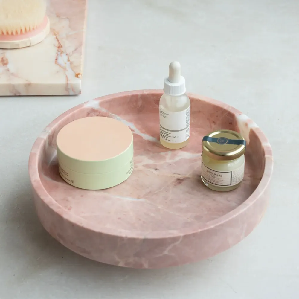 Platter and bowls - 'CYCLO' PINK MARBLE BOWL - KIWANO CONCEPT