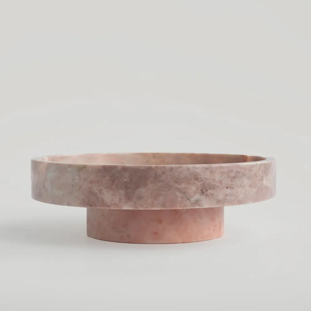 Platter and bowls - 'CYCLO' PINK MARBLE BOWL - KIWANO CONCEPT