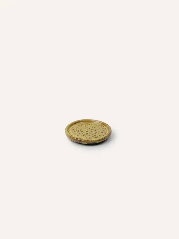 Assiettes au quotidien - Petite assiette coupelle dia. 10 cm, émail Hoa Bien vert foncé veiné (vendu par 6) - L INDOCHINEUR X RIVÊT