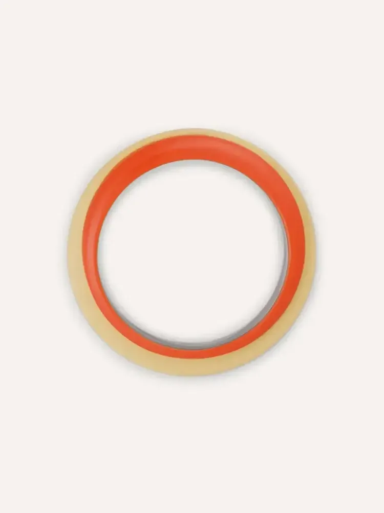 Bracelets - Tu Vi bracelet in horn and 3-color lacquer, fire, earth and water, size L - L INDOCHINEUR X RIVÊT