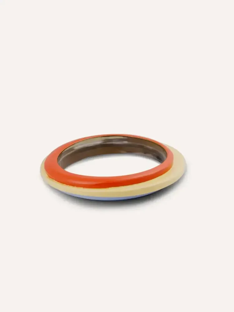 Bracelets - Tu Vi bracelet in horn and 3-color lacquer, fire, earth and water, size S - L INDOCHINEUR X RIVÊT
