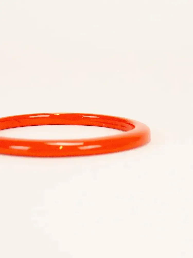 Bracelets - Bracelet quart de rond Tu Vi laque Rouge Feu taille L - L INDOCHINEUR X RIVÊT