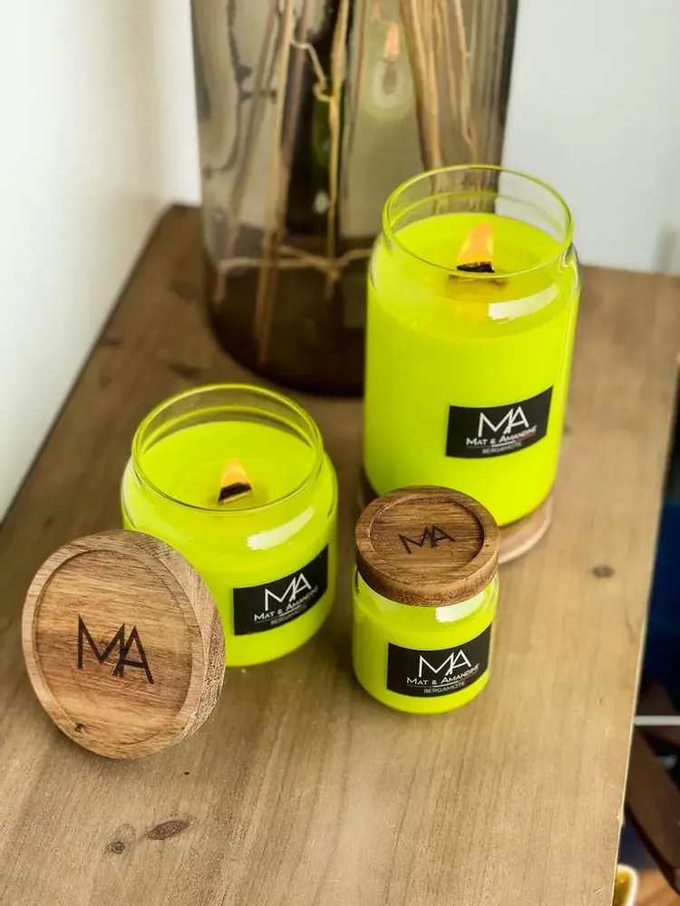 Decorative objects - BERGAMOT - Scented Candle (Small Jar) - MAT AMANDINE