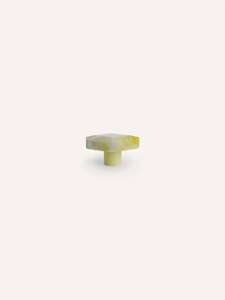 Mounting accessories - Diamond furniture knob, blond horn, L - L INDOCHINEUR X RIVÊT