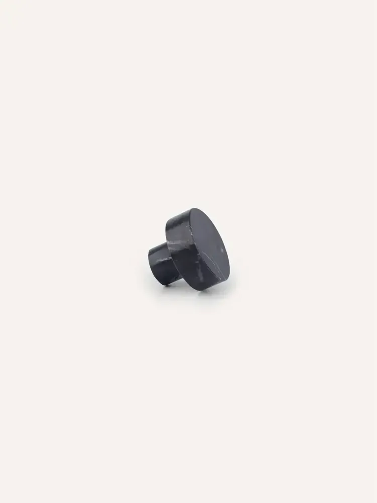 Mounting accessories - Small disc furniture knob, black natural stone, B - L INDOCHINEUR X RIVÊT