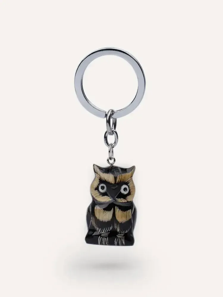 Decorative objects - Key holder Owls in black horn (by 4) - L INDOCHINEUR X RIVÊT