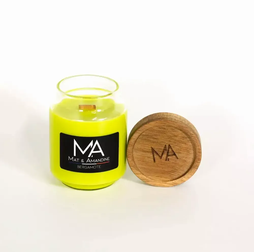 Decorative objects - BERGAMOT - Scented Candle (Small Jar) - MAT AMANDINE
