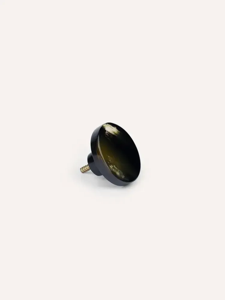 Accessoires à fixer - Bouton de meuble disque, corne blonde, A - L INDOCHINEUR X RIVÊT