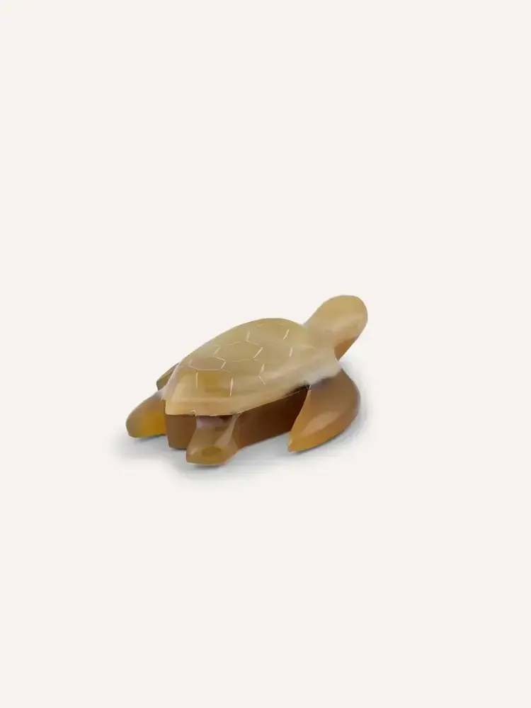 Knives - Set of 6 turtle knife holders in African blond horn - L INDOCHINEUR X RIVÊT
