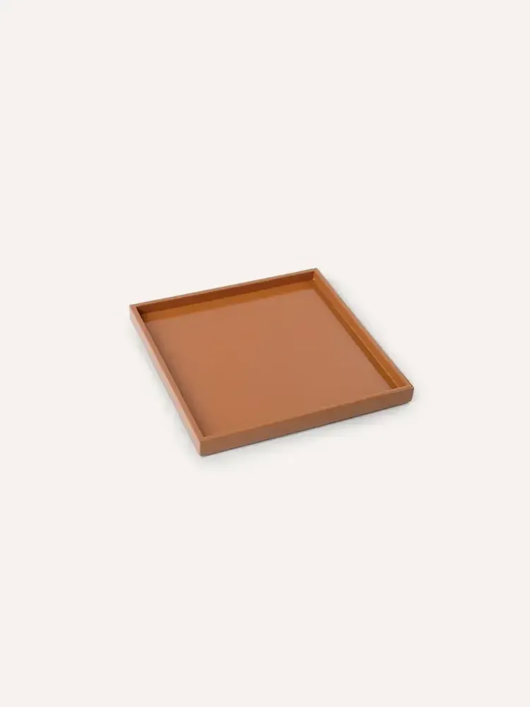 Bols - Plateau carré laqué orange, taille M - L INDOCHINEUR X RIVÊT