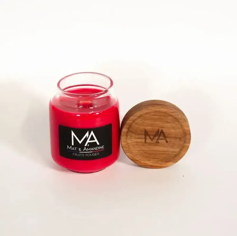 Objets de décoration - FRUITS ROUGES - Bougie parfumée (Petite Jarre) - MAT AMANDINE