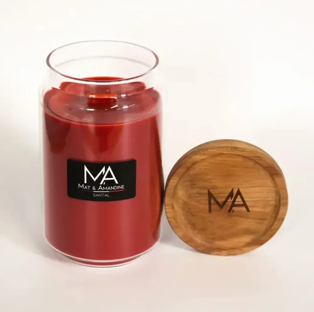 Decorative objects - SANTAL - Scented Candle (Large Jar) - MAT AMANDINE