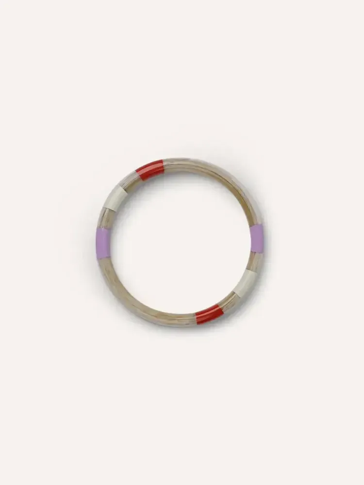 Bracelets - Round thin bracelet tricolor lacquer, size S - L INDOCHINEUR X RIVÊT