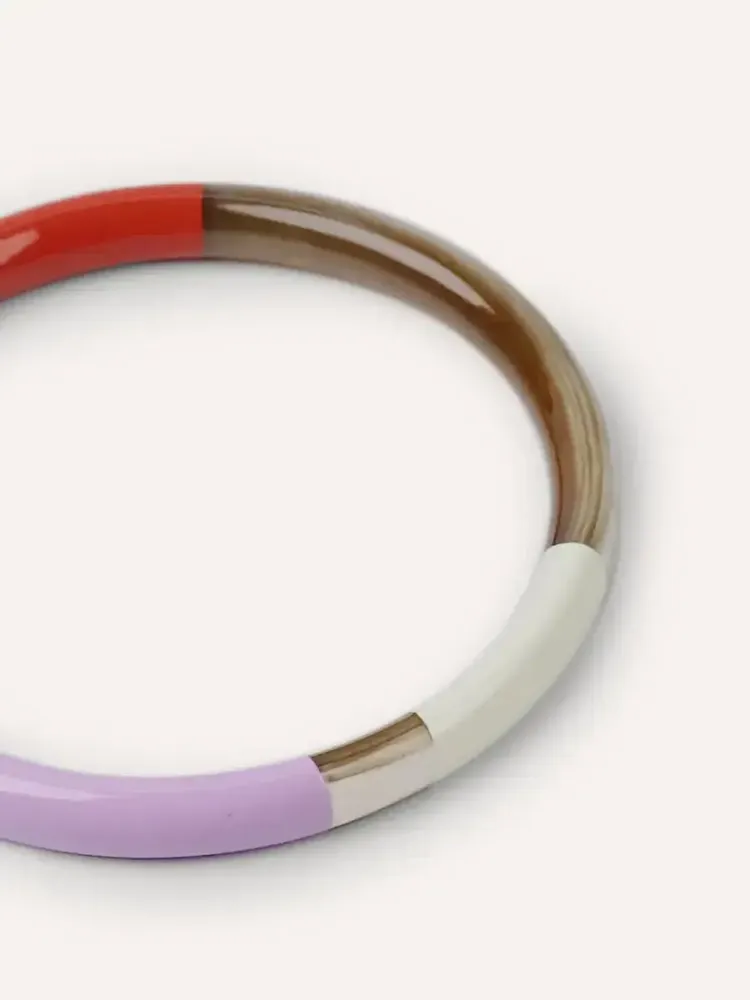 Bracelets - Round thin bracelet tricolor lacquer, size S - L INDOCHINEUR X RIVÊT