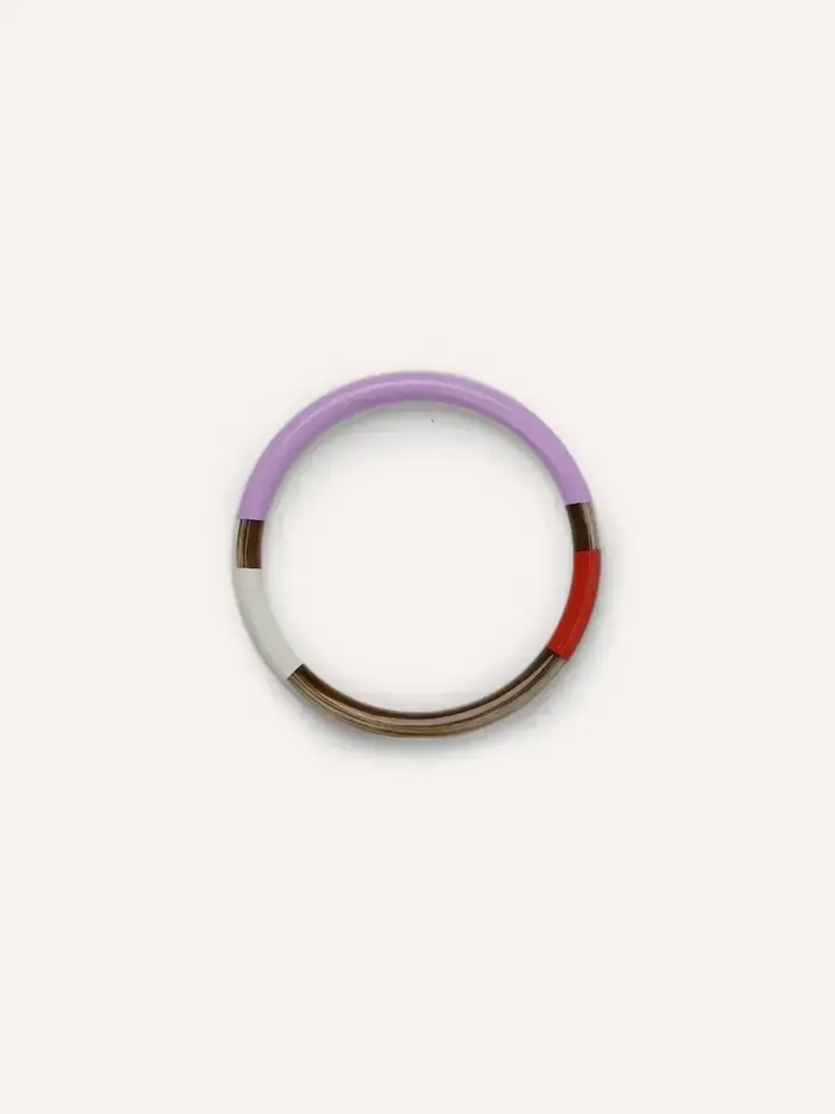 Bracelets - Round thin bracelet tricolor lacquer, size S - L INDOCHINEUR X RIVÊT
