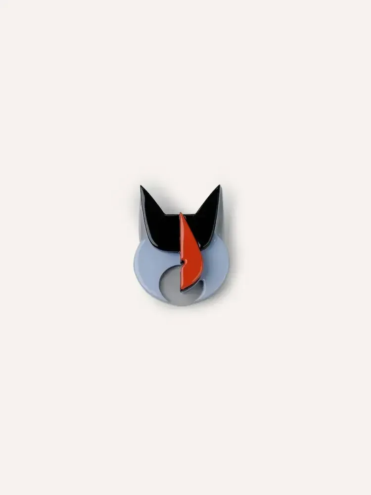Brooches - Cat Brooch in horn and lacquer - L INDOCHINEUR X RIVÊT