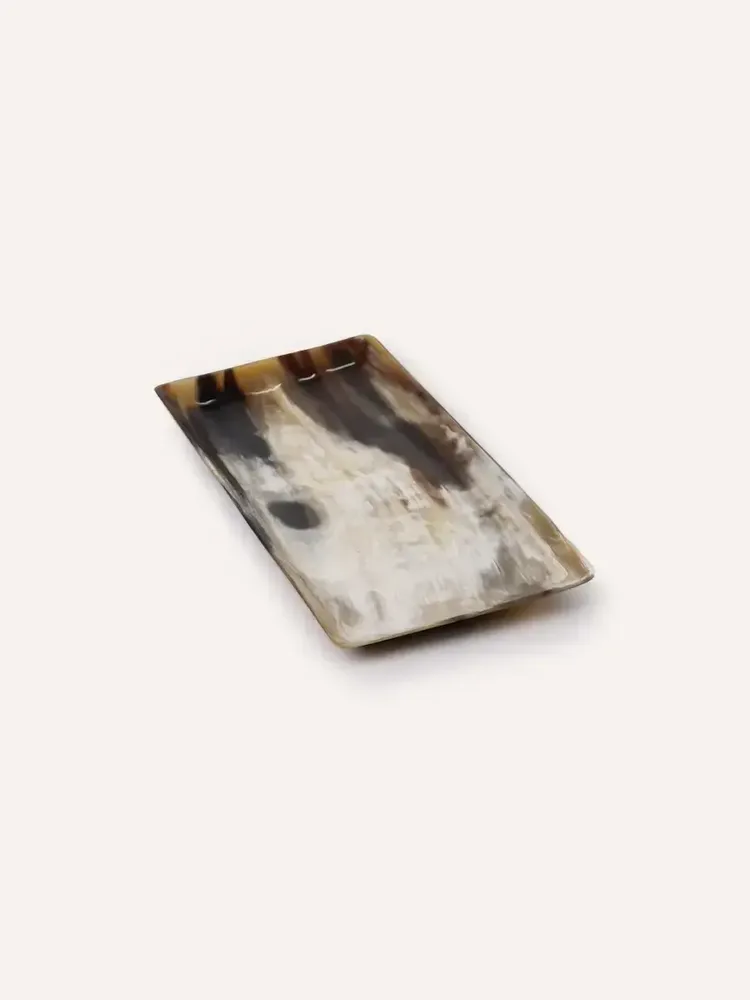 Plateaux - Grand plateau rectangulaire en corne blonde Africaine - L INDOCHINEUR X RIVÊT