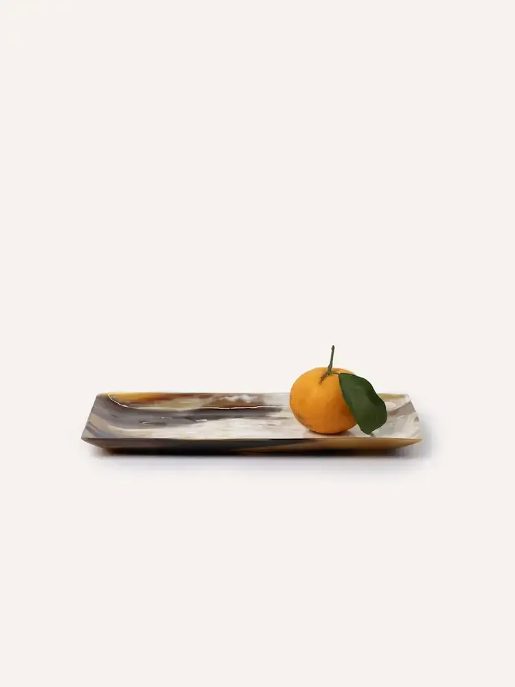 Plateaux - Plateau rectangulaire en corne blonde Africaine - L INDOCHINEUR X RIVÊT