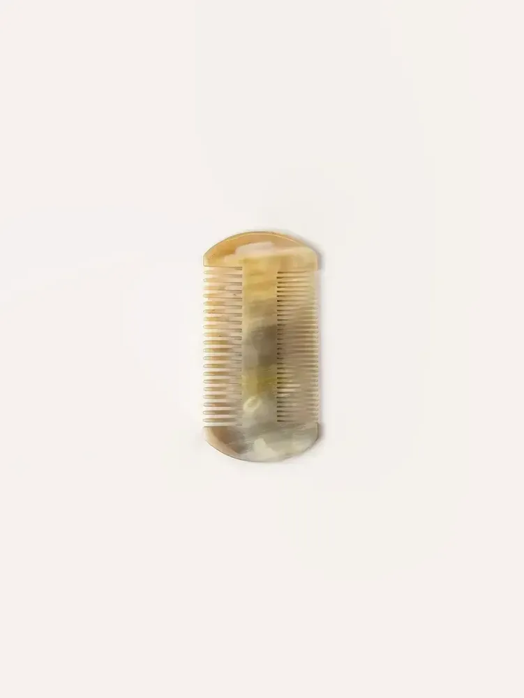 Hair accessories - Marbled black horn beard comb - L INDOCHINEUR X RIVÊT