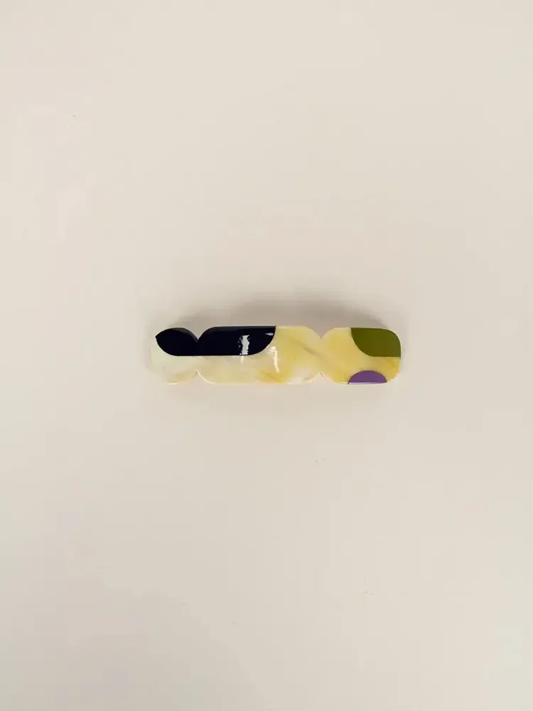 Barrettes - Nymph barrette in blond horn and orange lacquer - L INDOCHINEUR X RIVÊT