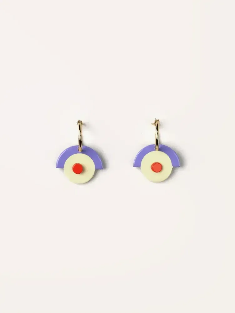 Bijoux - Créoles en corne laquée - L INDOCHINEUR X RIVÊT