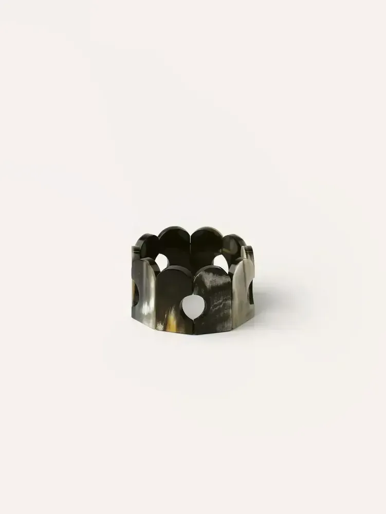 Bracelets - Articulated bracelet crown pieces 3 in African black horn - L INDOCHINEUR X RIVÊT