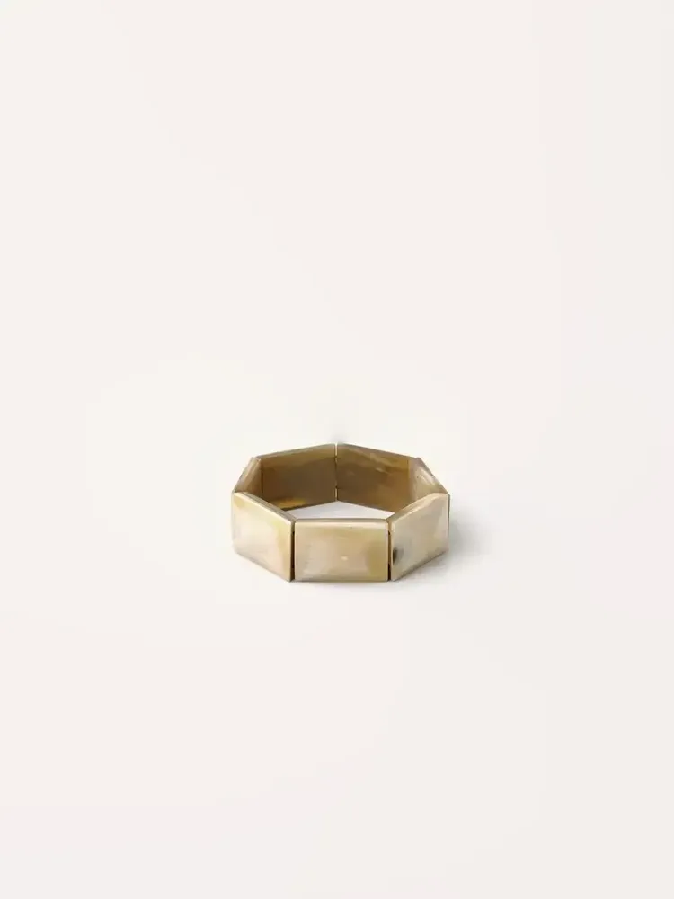 Bracelets - Articulated diamond bracelet in blond horn and lacquer - L INDOCHINEUR X RIVÊT