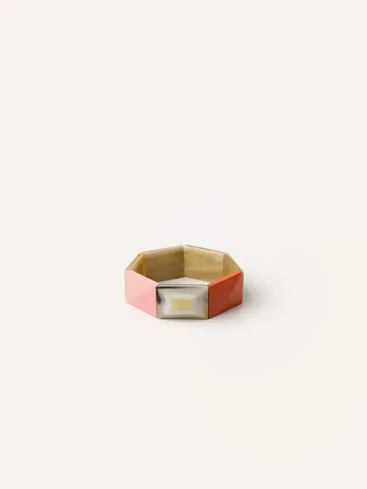 Bracelets - Articulated diamond bracelet in blond horn and lacquer - L INDOCHINEUR X RIVÊT
