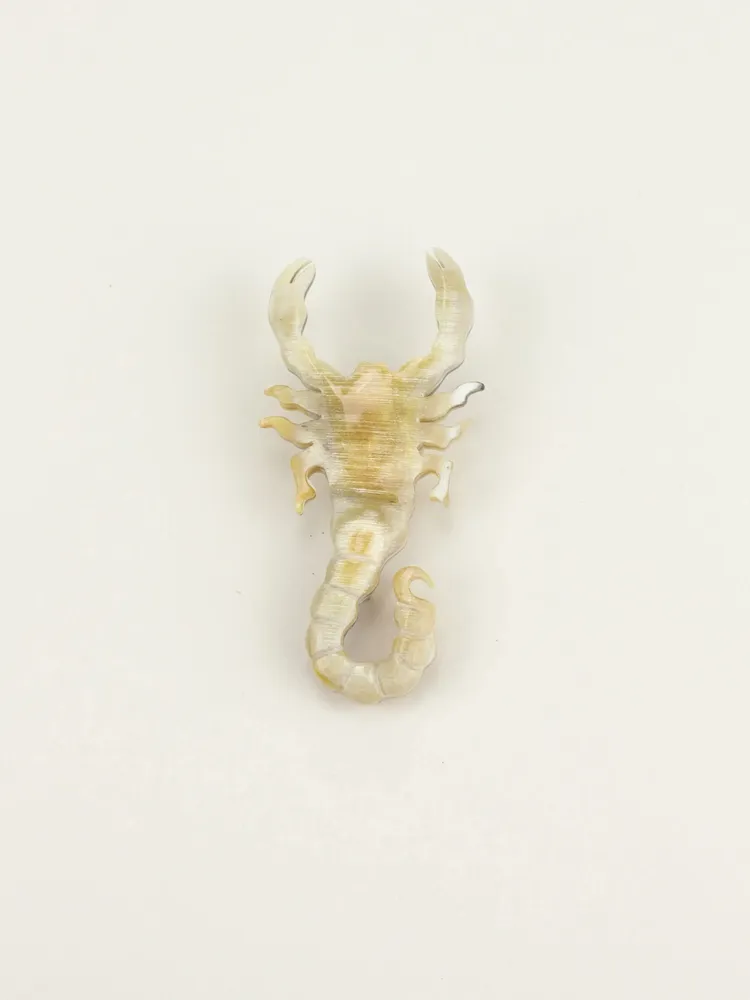 Brooches - Scorpion brooch in blond horn - L INDOCHINEUR X RIVÊT