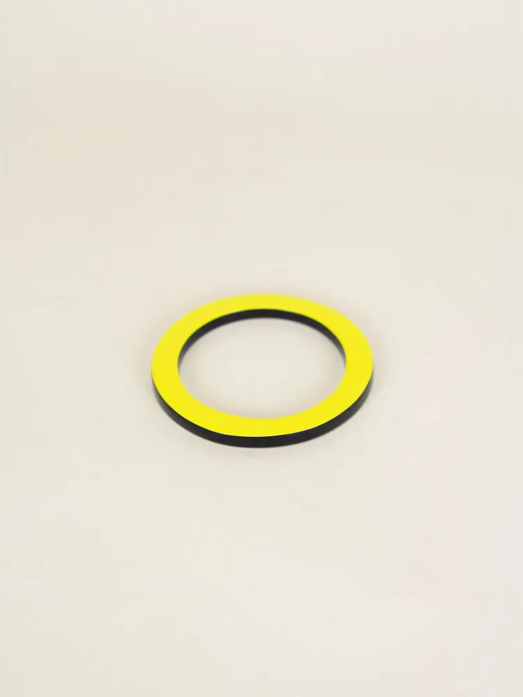 Bracelets - Bangle in black horn and yellow lacquer, size S - L INDOCHINEUR X RIVÊT