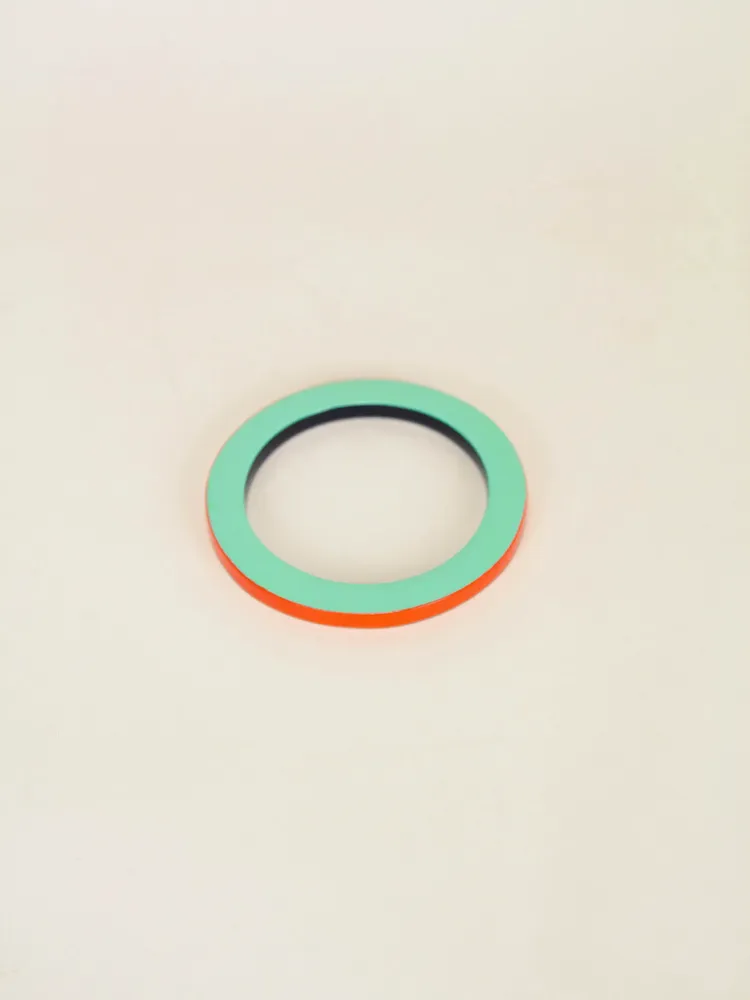 Bracelets - Bangle in horn with lacquer in orange and green, size L - L INDOCHINEUR X RIVÊT