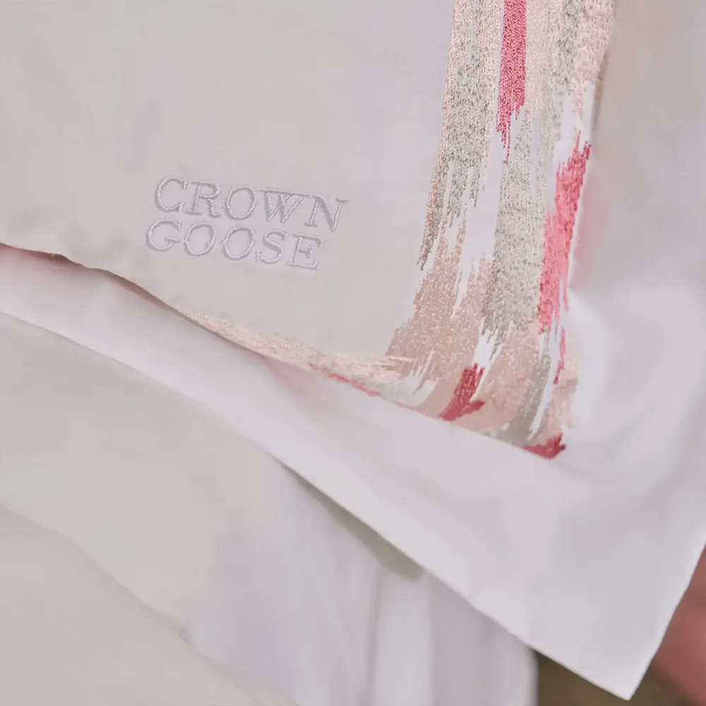 Bed linens - Luxury Duvet Cover Set Luminova Collection, Magenta - CROWN GOOSE