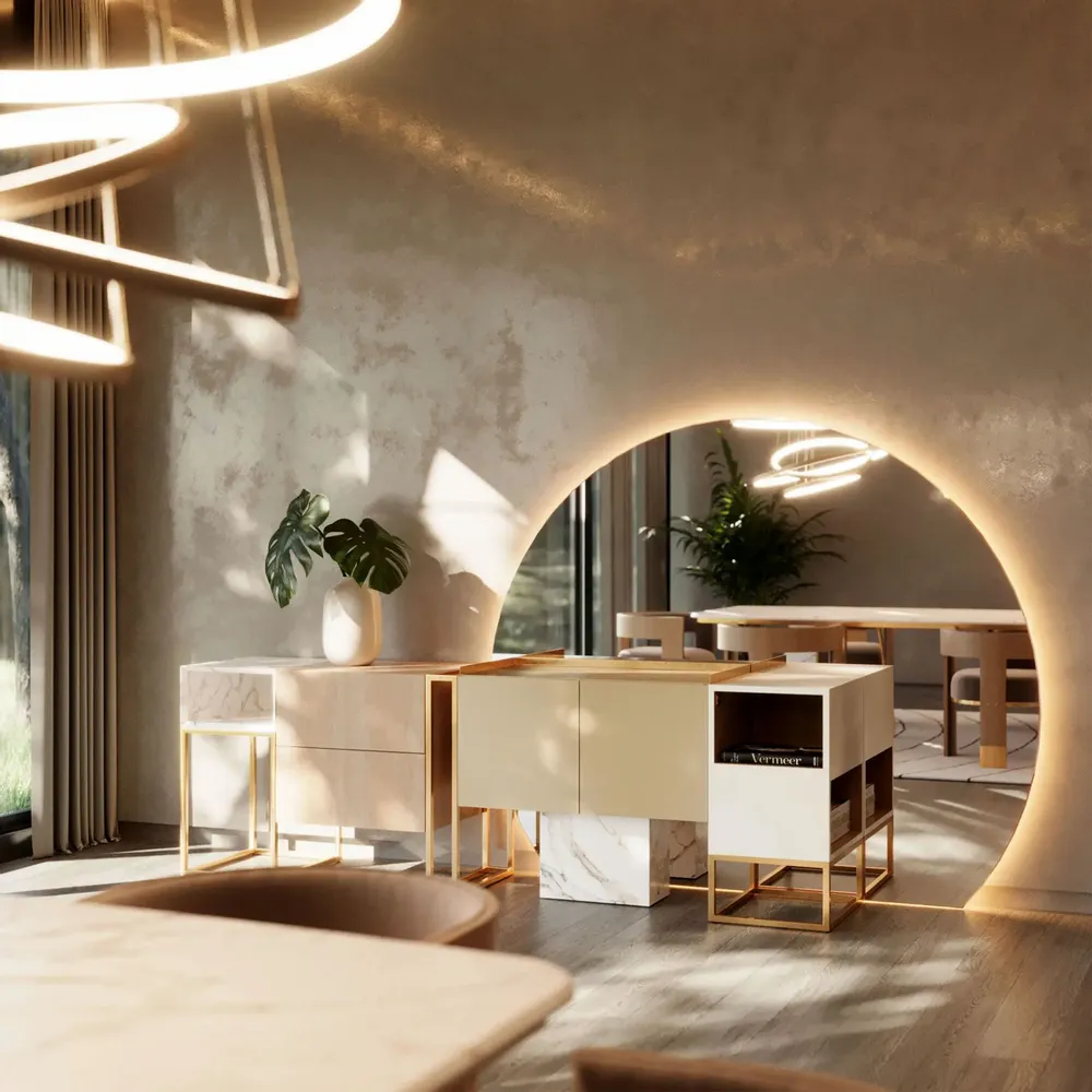 Buffets - Buffet Detroit fabriqué à la main au Portugal par Porus Studio - PORUS STUDIO