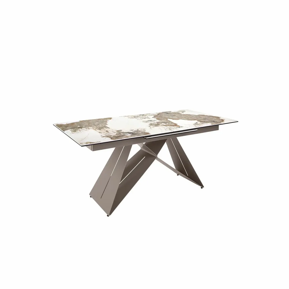 Tables Salle à Manger - Table à manger à rallonge rectangulaire marbre porcelaine - ANGEL CERDÁ
