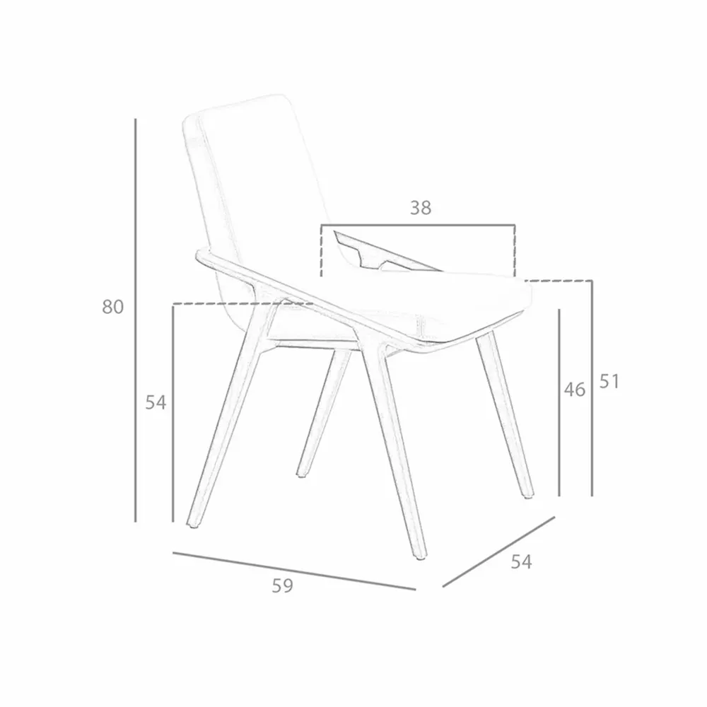 Chairs - Walnut legs Dining table chair - ANGEL CERDÁ