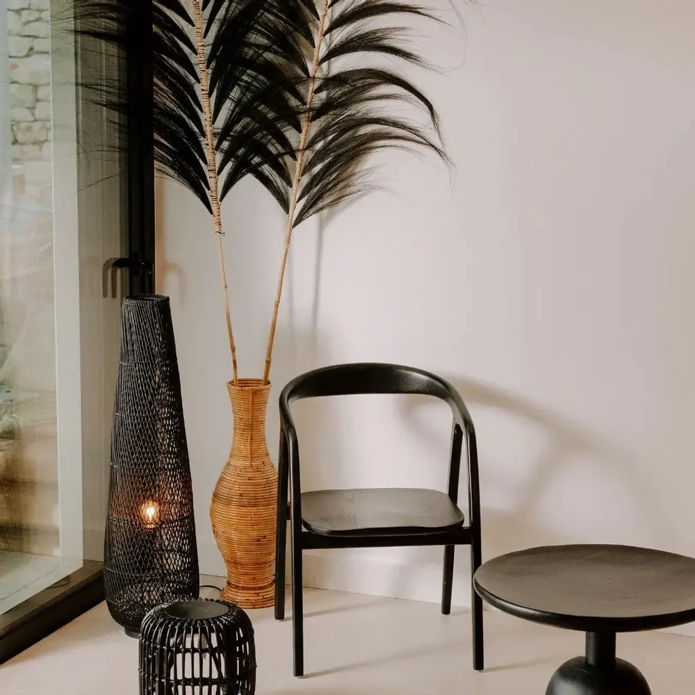 Objets de décoration - RAYUNG - Feuille naturelle noire - Décoration XXL - HYDILE
