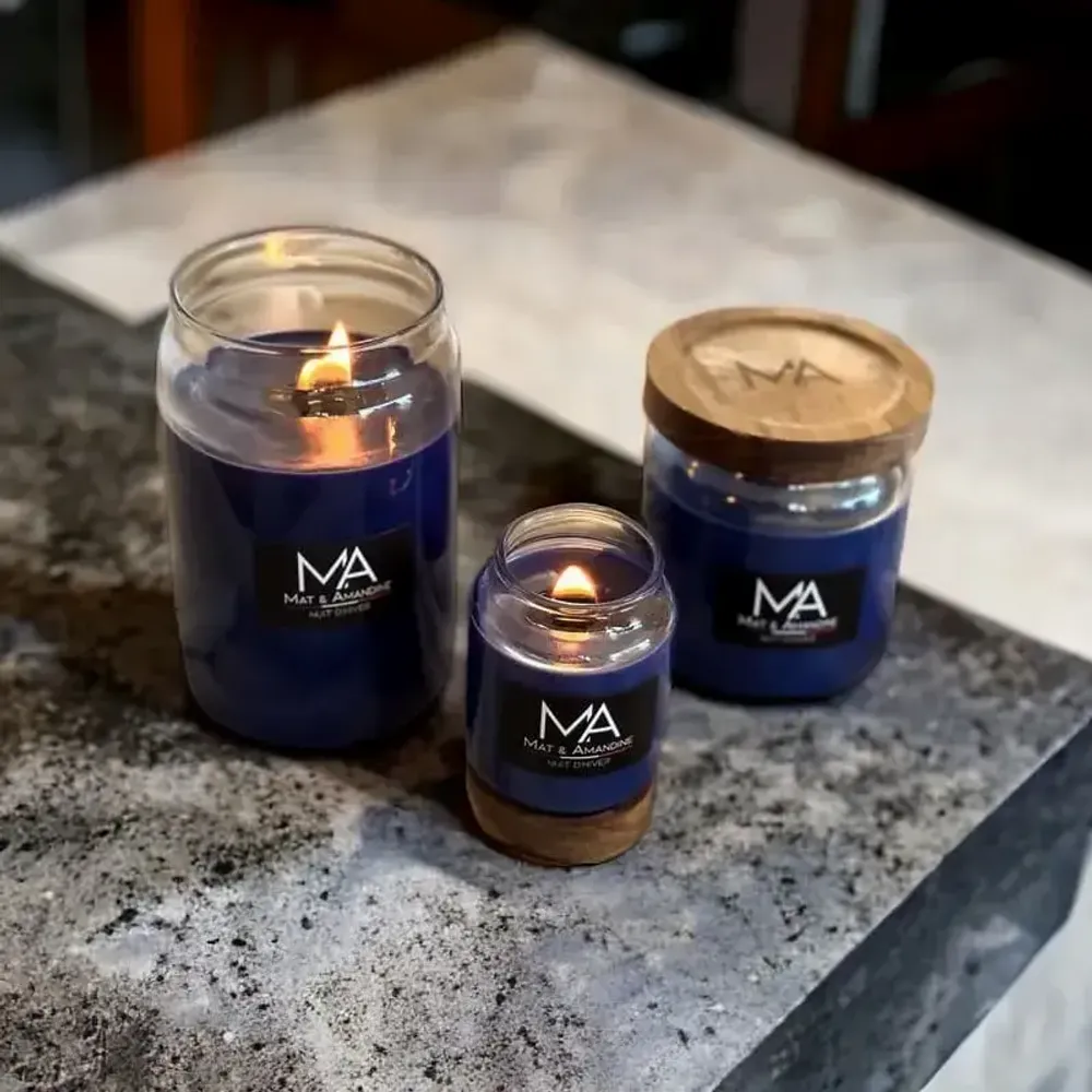 Decorative objects - WINTER NIGHT - Scented Candle (Medium Jar) - MAT AMANDINE