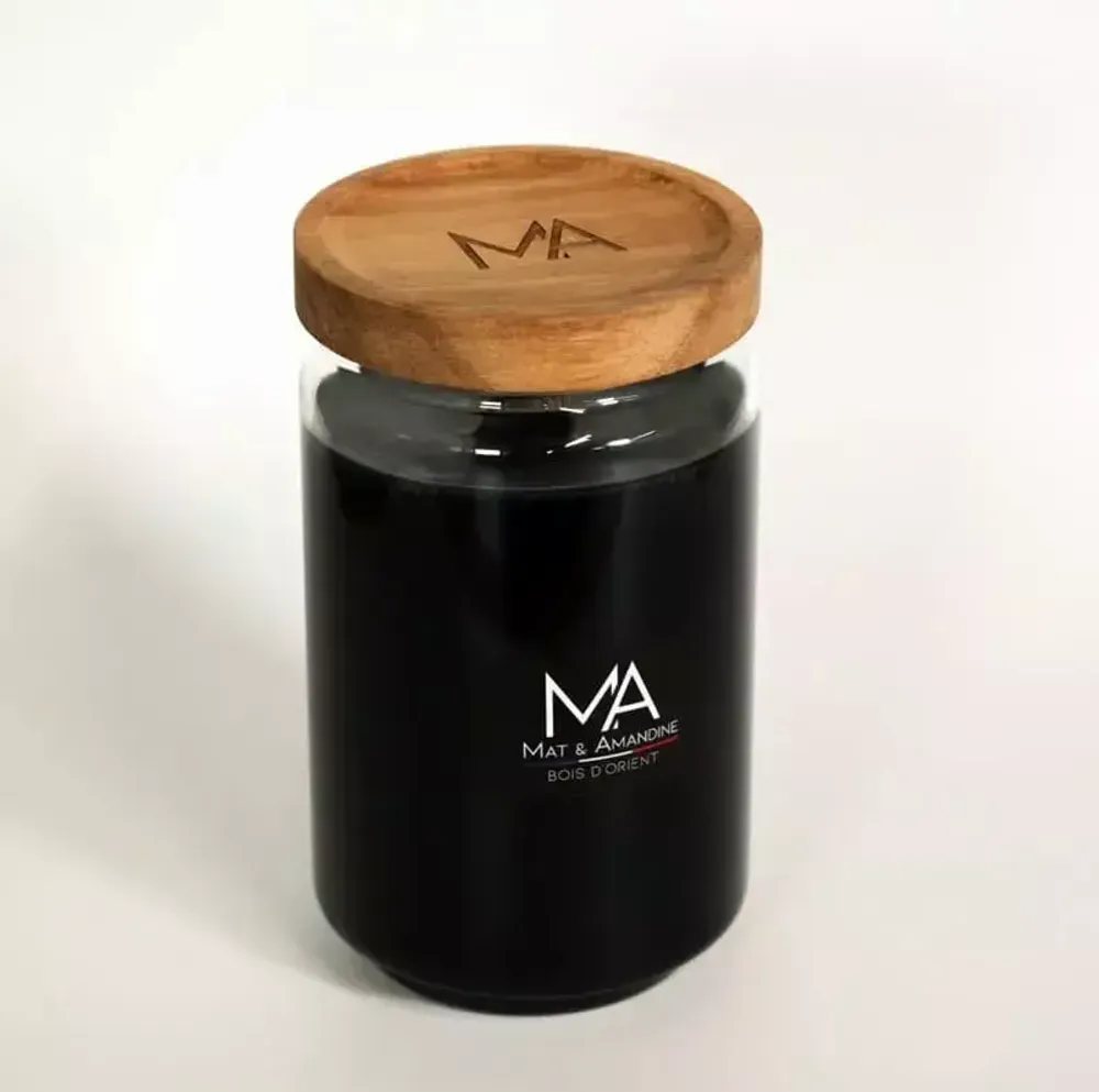 Decorative objects - BOIS D'ORIENT - Scented candle (Large Jar) - MAT AMANDINE
