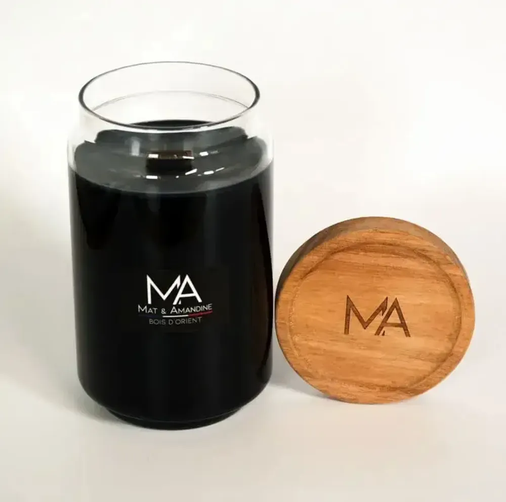 Decorative objects - BOIS D'ORIENT - Scented candle (Large Jar) - MAT AMANDINE