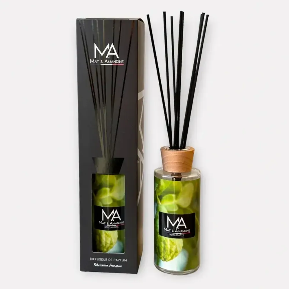 Decorative objects - BERGAMOT — Stick diffuser - MAT AMANDINE