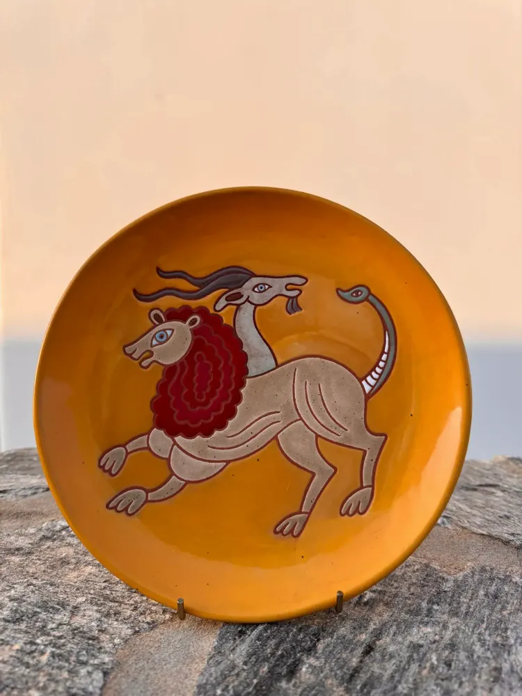 Decorative objects - Anthologist x Valsamakis Chimera Plate Small Yellow - ANTHOLOGIST