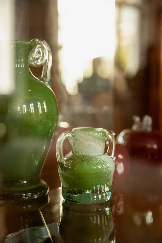 Vases - Vase Bloom en verre soufflé, vert, petit - ANTHOLOGIST