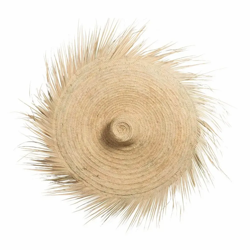Autres décorations murales - NICE - Chapeau XXL en paille avec frange - HYDILE