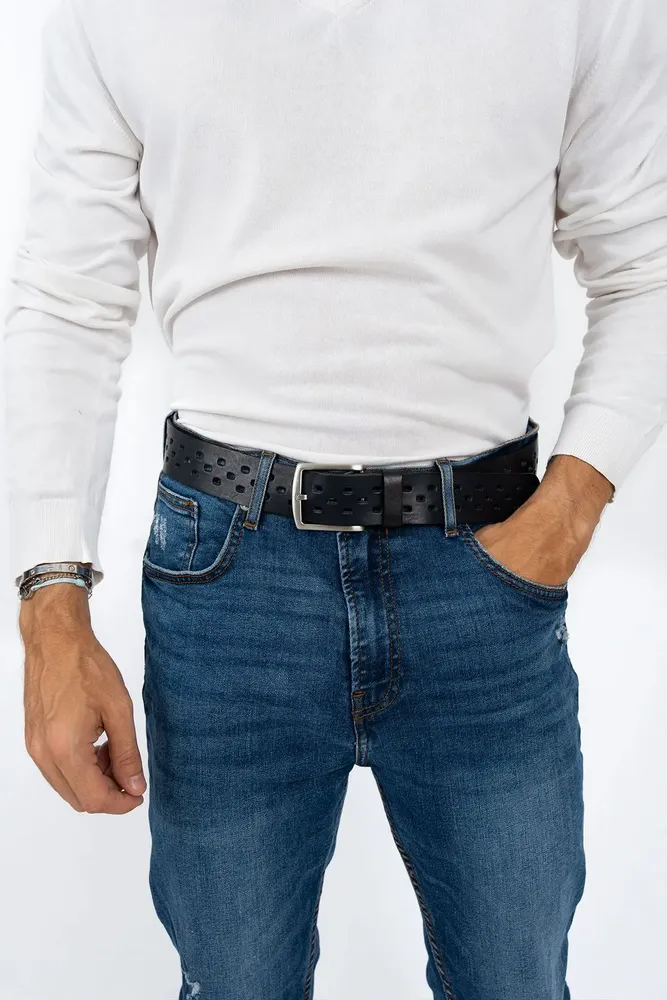 Leather goods - OMER marine leather belt - MONSIEUR CHARLI