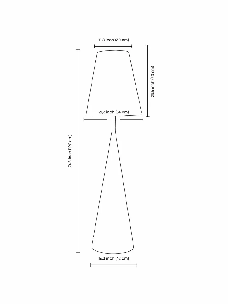 Lampadaires - Lampadaire Vereteno — Base sculpturale en érable carbonisé avec abat-j - PLETOSTUDIO