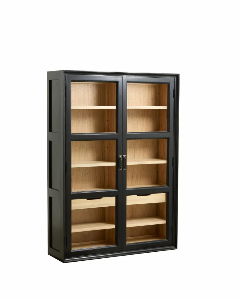 Ensembles muraux - Armoire murale VIVA, 2 portes - noire - NORDAL