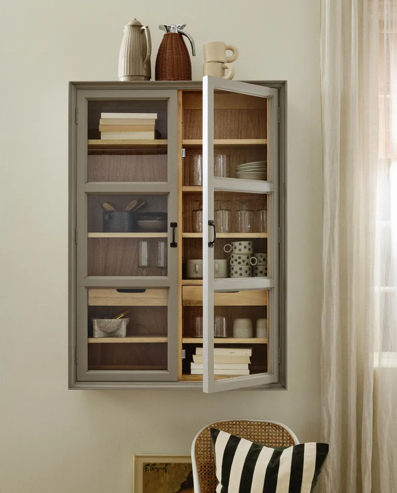 Ensembles muraux - Armoire murale VIVA, 2 portes - noire - NORDAL